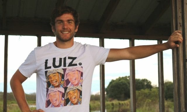 Philip von Forrówelt mit dem Luiz-Shirt